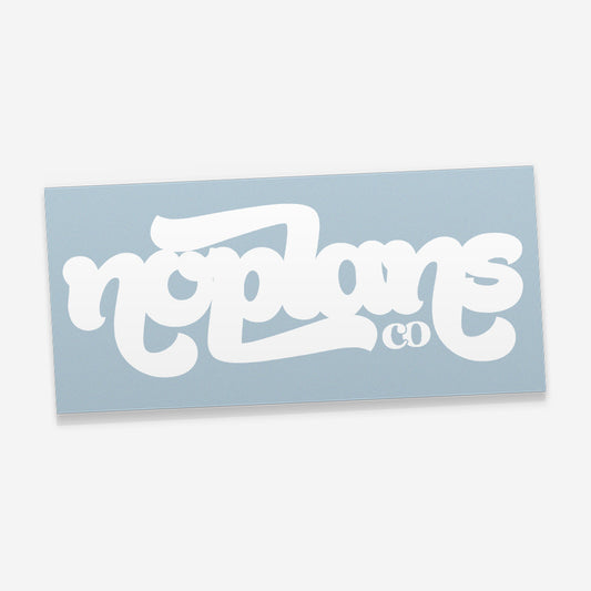 noplans Script Style Die-cut Sticker