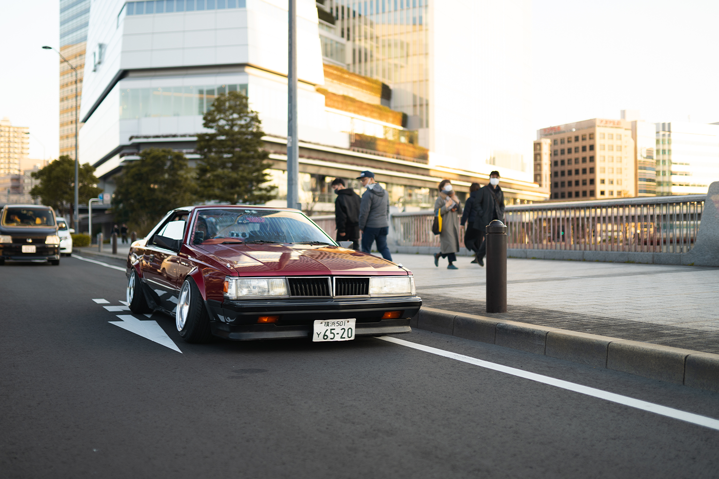 Toyota Corona in Yokohama Sunset