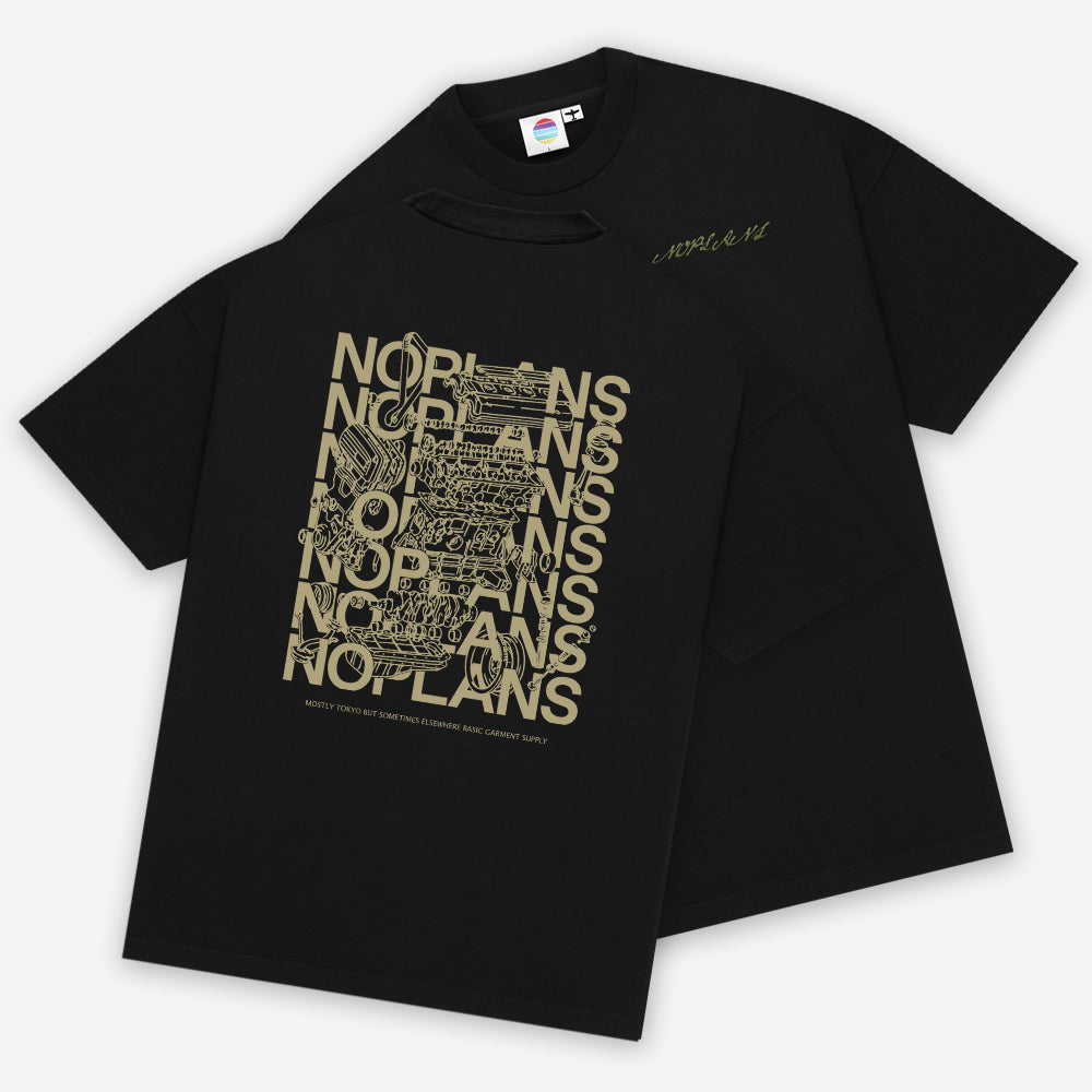 noplans 4AGE Tee - Black | Heavy Weight T-Shirt