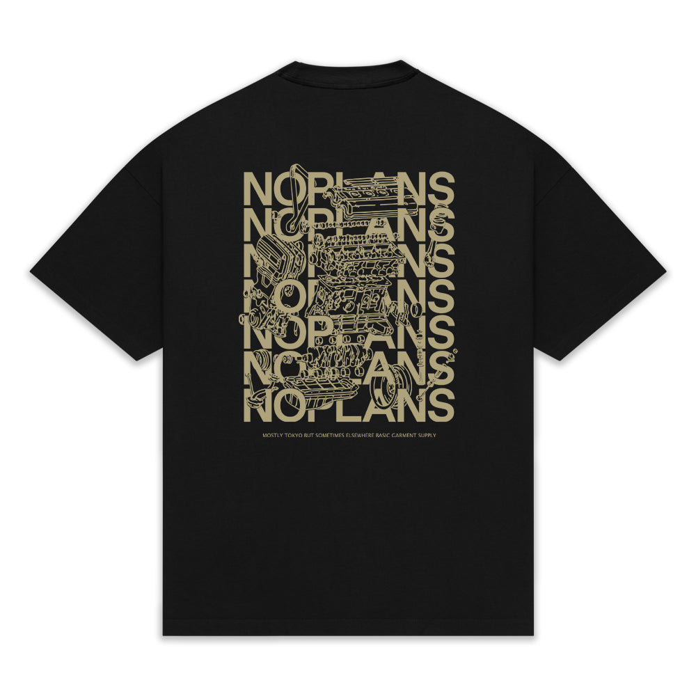 noplans 4AGE Tee - Black | Heavy Weight T-Shirt