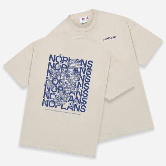 noplans 4AGE Tee - Cream | Heavy Weight T-Shirt