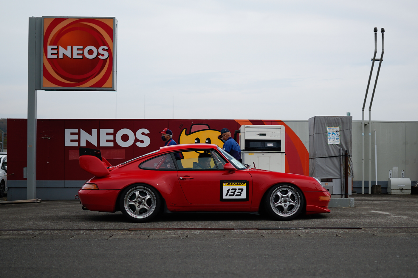 Red 993 911 at Motegi Twin Raceway | Japan